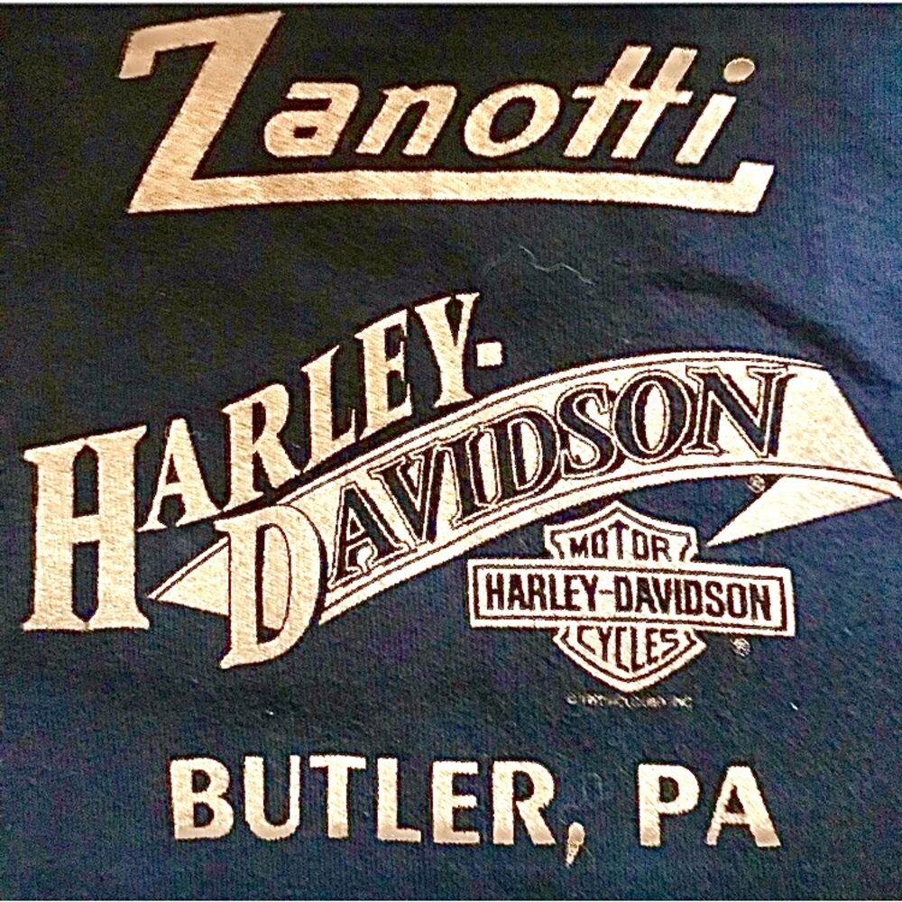 Vintage Harley Davidson black low turtle neck Tshirt long sleeved - Picture 8 of 13